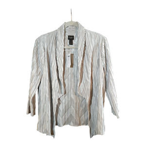 🌷 Travelers Collection by Chico's Chevron Pleated Jacket Women's 2 / US L NWOT